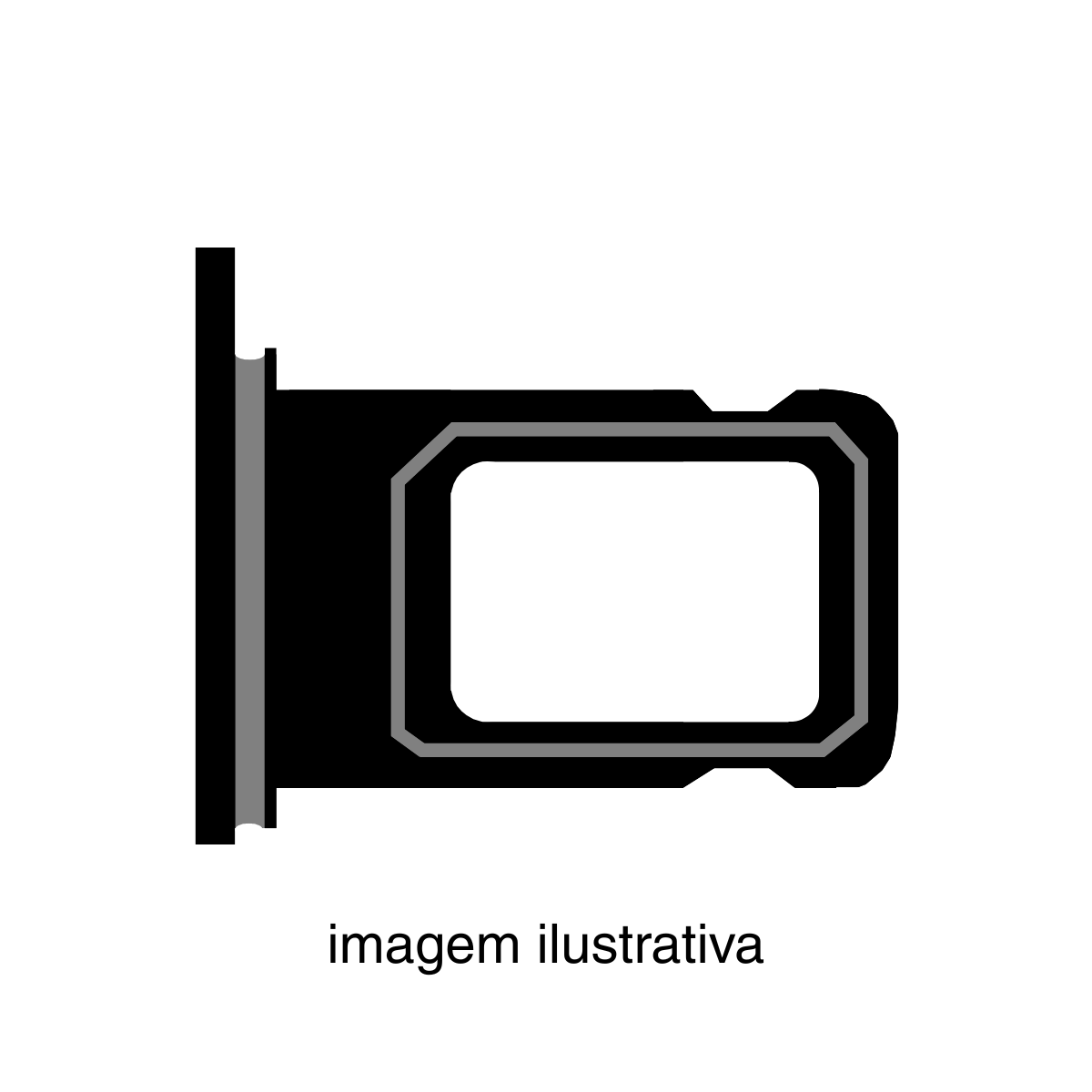 GAVETA DE CHIP LG K51 PRETO