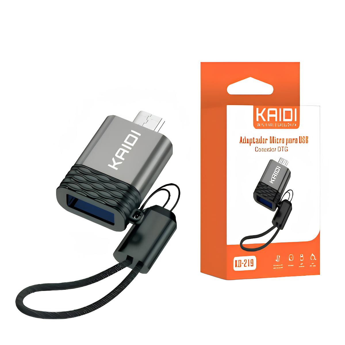 ADAPTADOR MICRO USB OTG PARA V8 KAIDI KD-219