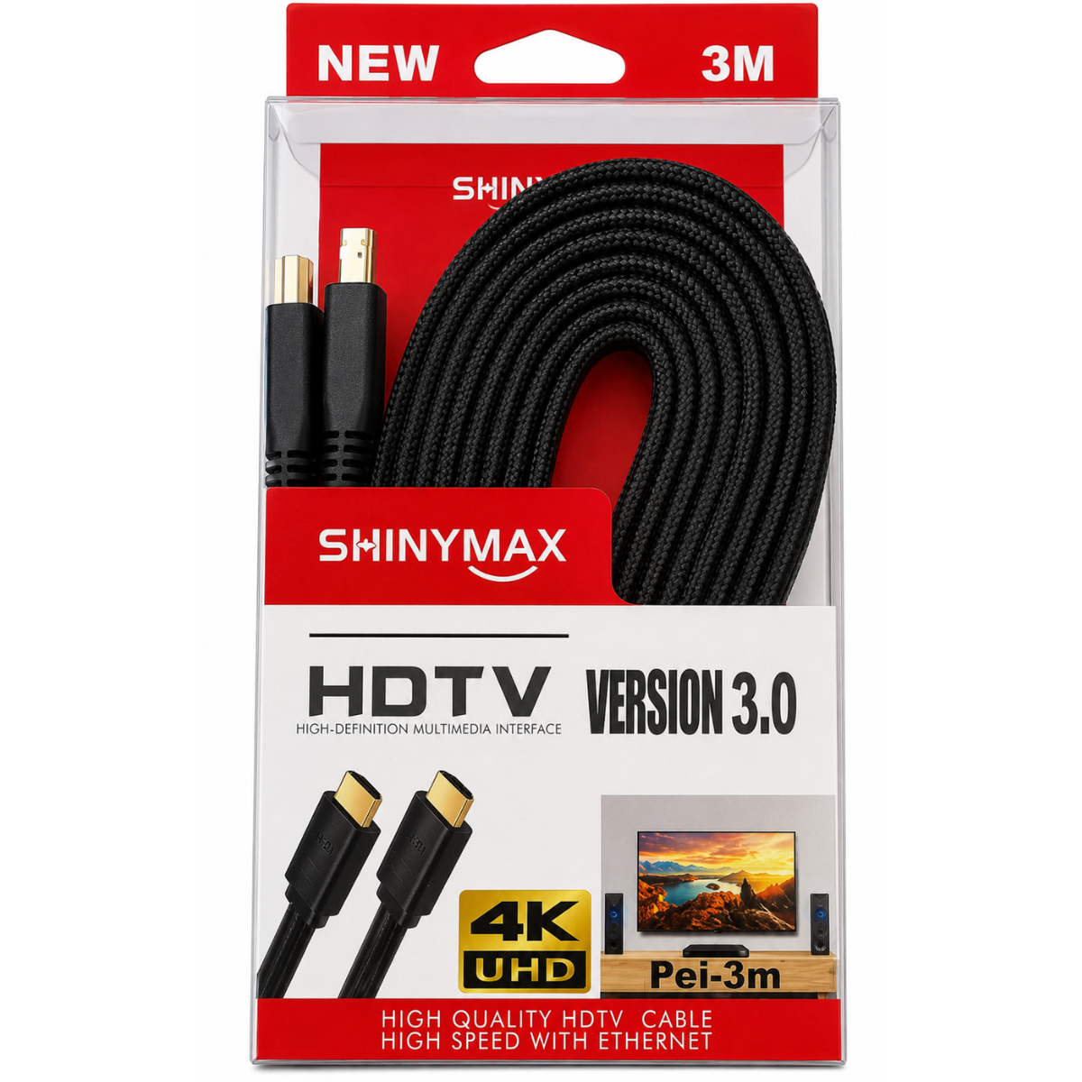 CABO HDMI VERSION 2.0 HDTV 3 METROS