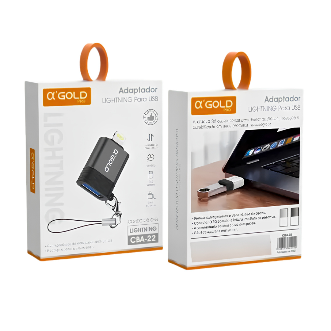 ADAPTADOR LIGHTNING IOS X USB AGOLD (CBA-22)