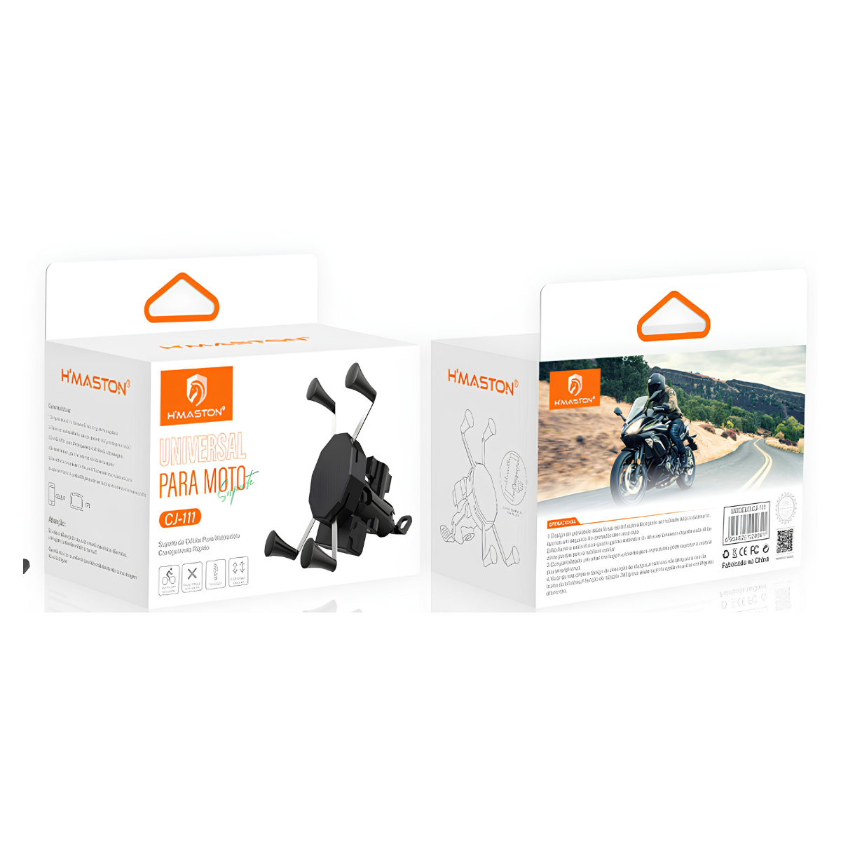 SUPORTE DE CELULAR UNIVERSAL COM USB PARA MOTO HMASTON (CJ-111)