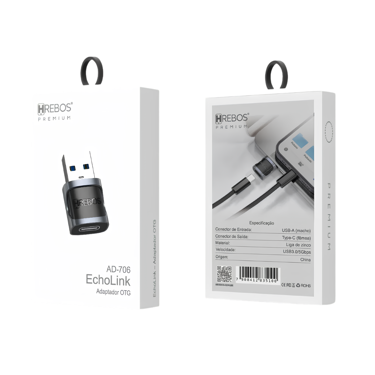 ADAPTADOR USB OTG PARA TIPO-C HREBOS (AD-706)