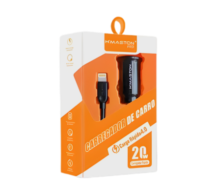 CARREGADOR VEICULAR COMPLETO IOS HMASTON (S19-2)