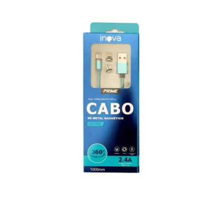CABO USB DE METAL MAGNÉTICO V8/TYPE-C/IOS CBO-5866
