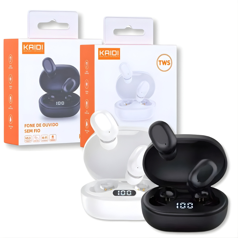 FONE DE OUVIDO SEM FIO KAIDI (KD-7101)